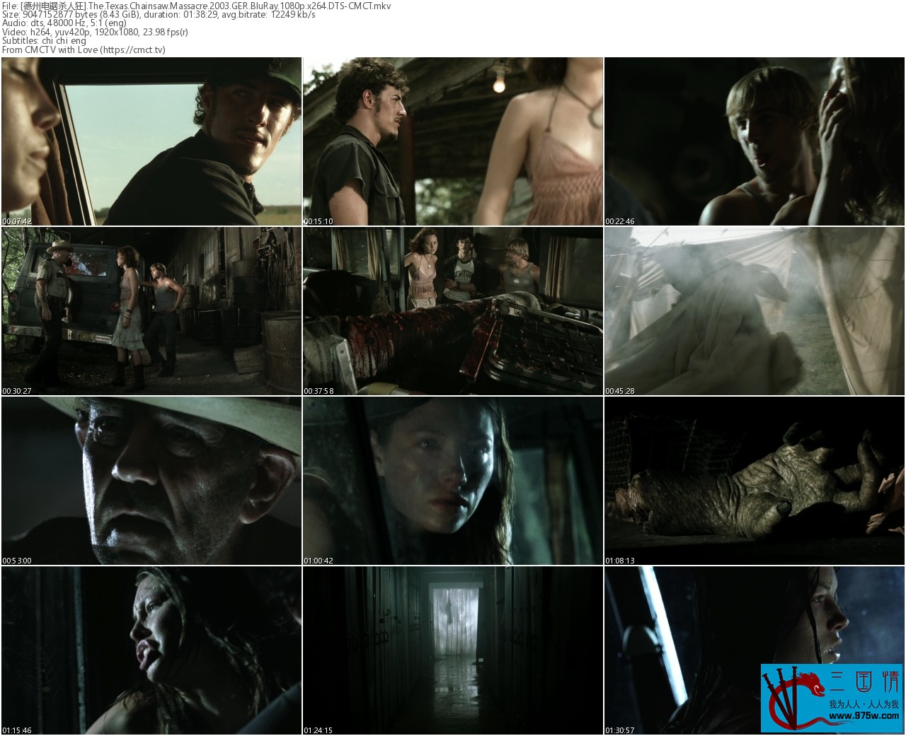 [美国][2003][德州电锯杀人狂][惊悚/恐怖][中英文字幕][MKV-8.74GB][1080P-CMCT]